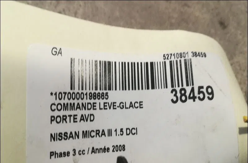 Commande lève-glace porte avant droite Nissan MICRA III (K12) 1.5 dci (2003-2010) occasion — photo 3