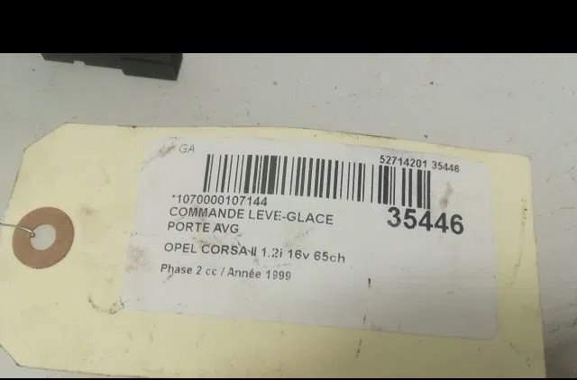 Commande lève-glace porte avant droite Opel CORSA B (S93) 1.2 i 16v (f08, f68, m68) (1998-2000) 5 portes occasion