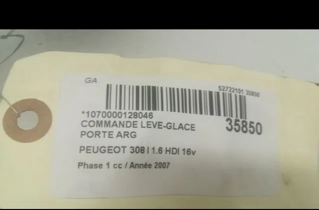 Commande lève-glace porte avant droite Peugeot 206 SW (2E-K) 1.6 16v (2002) occasion — photo 3