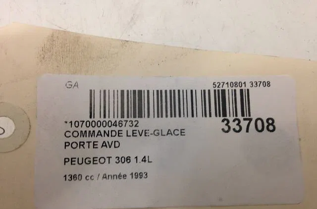 Commande lève-glace porte avant droite Peugeot 306 3-5 portes (7A, 7C, N3, N5) 1.4 (1993-2001) 5 portes occasion — photo 4