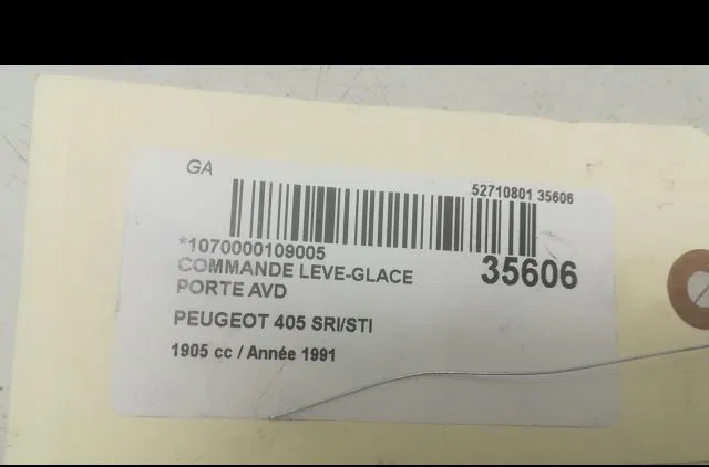 Commande lève-glace porte avant droite PEUGEOT 405 1991 occasion — photo 3