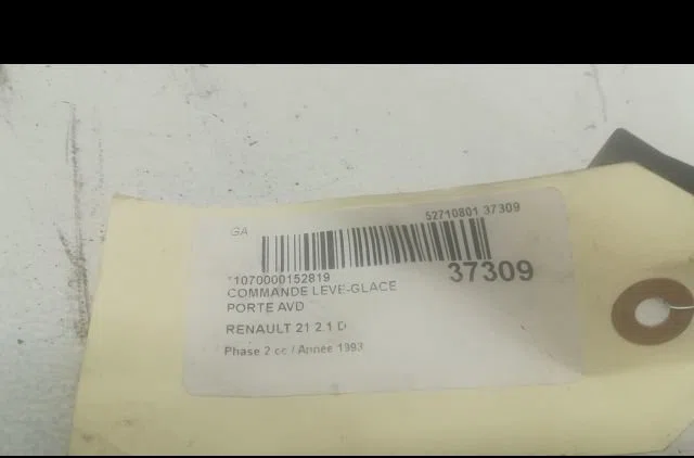 Commande lève-glace porte avant droite Renault 21 (B48_) 2.1 d (b48v-b48o) (1989-1992) occasion — photo 2