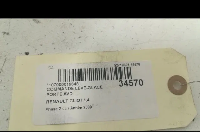 Commande lève-glace porte avant droite Renault CLIO II (BB_, CB_) 1.2 (bb0a, bb0f, bb10, bb1k, bb28, bb2d, bb2h, cb0a,... (1998-2010) 5 portes occasion — photo 3