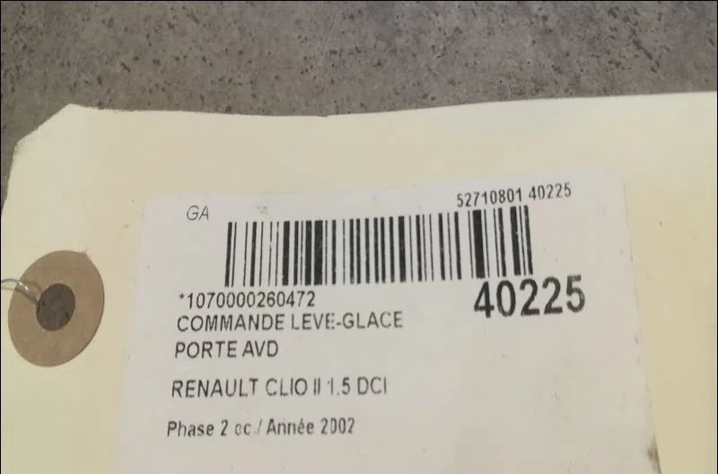 Commande lève-glace porte avant droite Renault CLIO II (BB_, CB_) 1.5 dci (2003-2005) occasion — photo 2