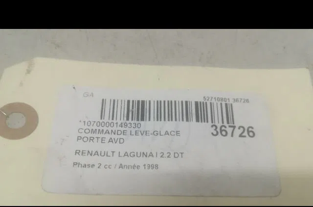 Commande lève-glace porte avant droite Renault LAGUNA I (B56_, 556_) 2.2 dt (b569) (1996-2001) 5 portes occasion — photo 3