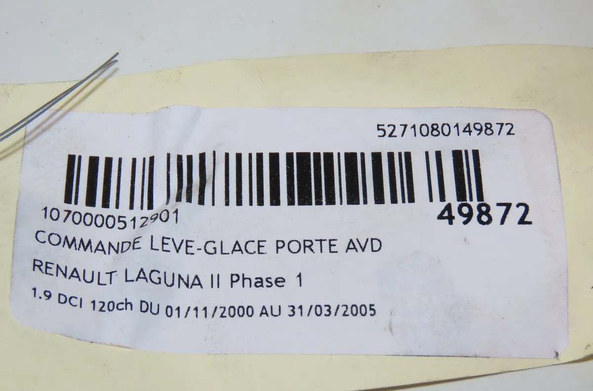 Commande lève-glace porte avant droite Renault LAGUNA II (BG0-1_) 1.9 dci (bg08, bg0g) (2001-2007) occasion — photo 4