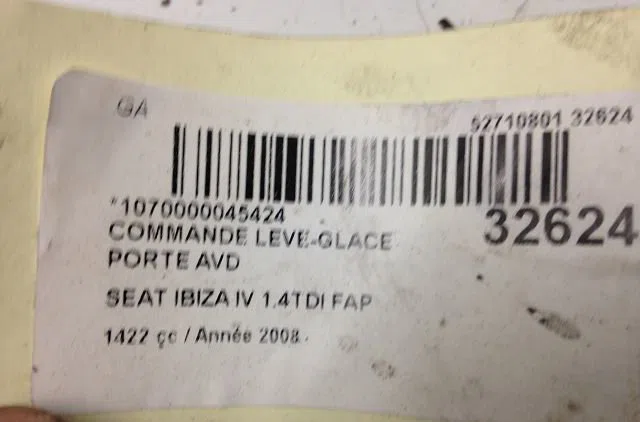 Commande lève-glace porte avant droite Seat IBIZA IV (6J5, 6P1) 1.4 tdi (2008-2010) 5 portes occasion — photo 4