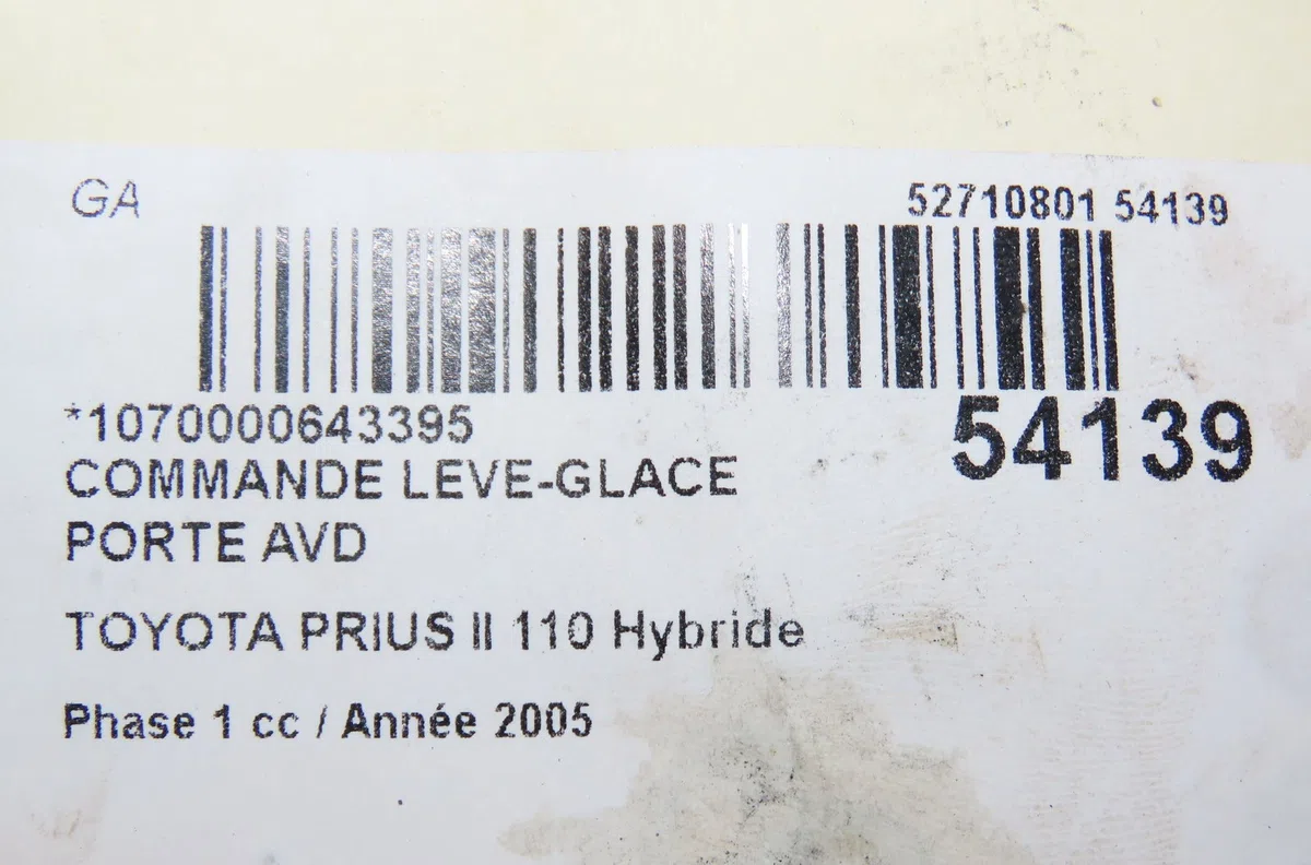 Commande lève-glace porte avant droite Toyota PRIUS Liftback (_W2_) 1.5 hybrid (nhw2_) (2003-2009) occasion — photo 4