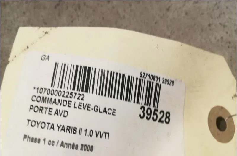 Commande lève-glace porte avant droite Toyota YARIS (_P9_) 1.0 vvt-i (ksp90_) (2005-2011) 5 portes occasion — photo 3
