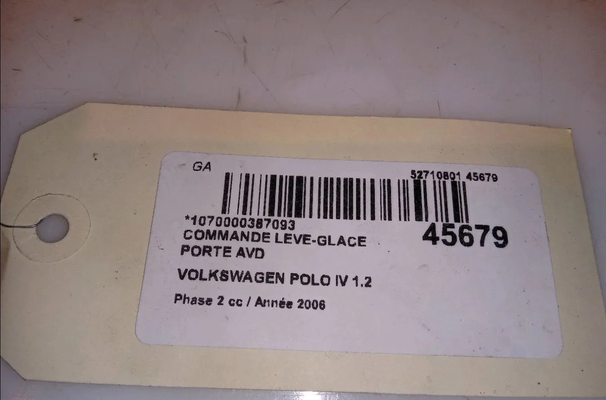 Commande lève-glace porte avant droite Volkswagen POLO (9N_, 9A_) 1.2 12v (2001-2007) 5 portes occasion — photo 4