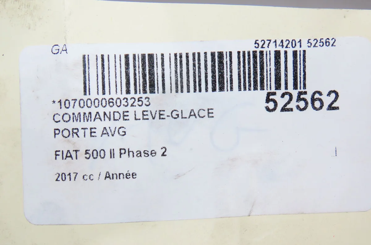 Commande lève-glace porte avant gauche Abarth 500 - 595 - 695 1.4 (312.axz11) (2016) occasion — photo 4