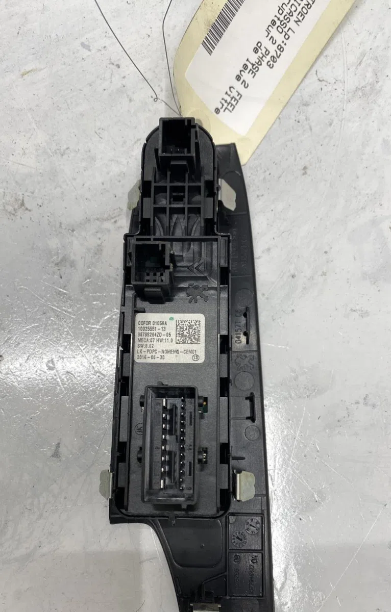 Commande lève-glace porte avant gauche Citroen C4 PICASSO II 1.6 bluehdi 120 (2014) occasion