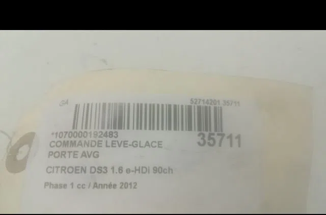 Commande lève-glace porte avant gauche CITROEN DS3 2012 occasion — photo 3