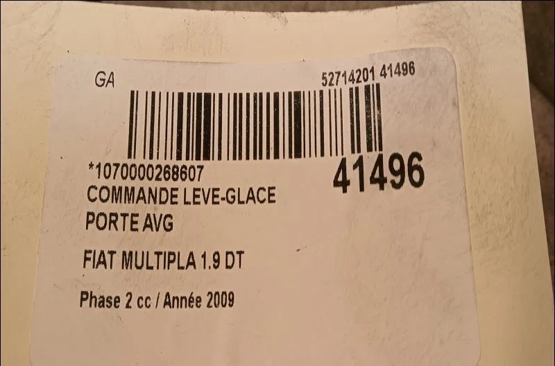 Commande lève-glace porte avant gauche Fiat MULTIPLA (186_) 1.9 jtd (186axe1a) (2002-2010) occasion — photo 3