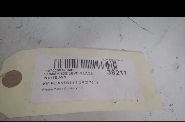 Commande lève-glace porte avant gauche Kia PICANTO I (SA) 1.1 crdi (2005-2011) 5 portes occasion — photo 3