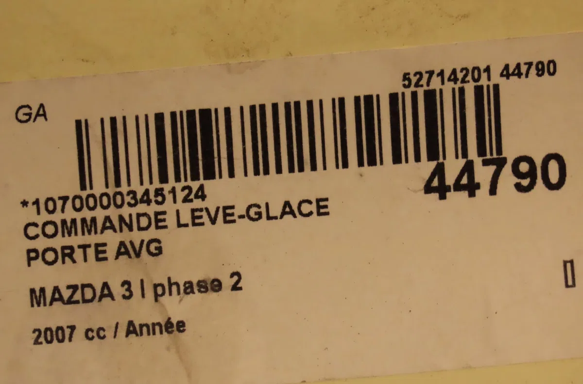Commande lève-glace porte avant gauche Mazda 3 (BK) 1.6 (bk14) (2003-2009) occasion — photo 4