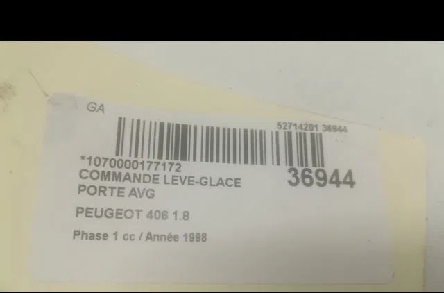Commande lève-glace porte avant gauche Peugeot 406 (8B) 1.8 16v (1995-2000) occasion — photo 3