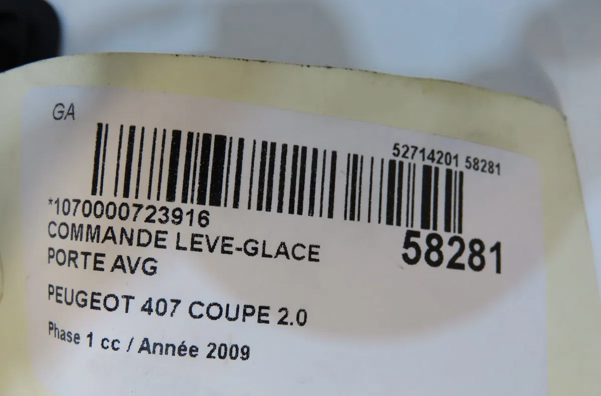 Commande lève-glace porte avant gauche Peugeot 407 Coupé (6C_) 2.0 hdi (2005) occasion — photo 4