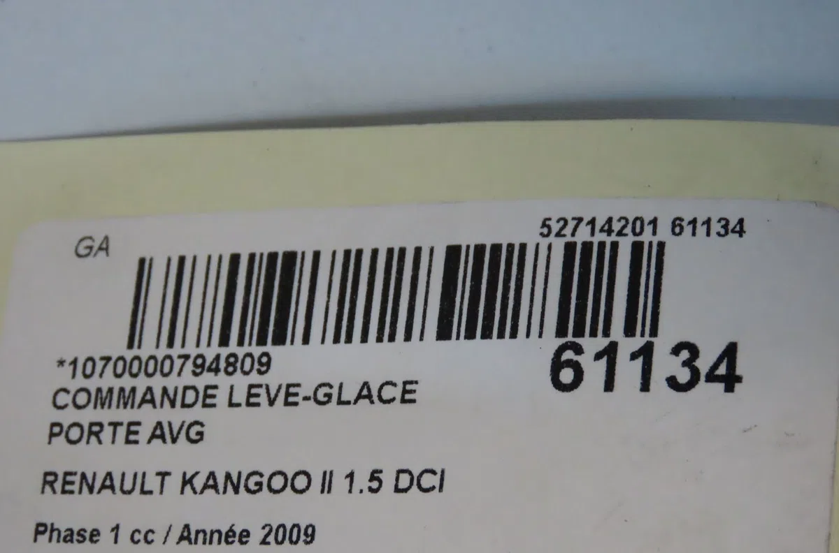 Commande lève-glace porte avant gauche Renault KANGOO - GRAND KANGOO II (KW0-1_) 1.5 dci 70 (kw0v, kw0a) (2008) occasion — photo 4