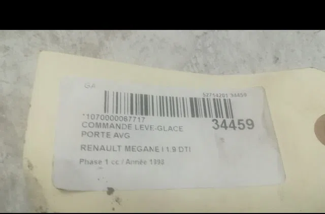 Commande lève-glace porte avant gauche Renault MEGANE I (BA0-1_) 1.9 dti (ba08, ba0n) (1997-2001) occasion — photo 3