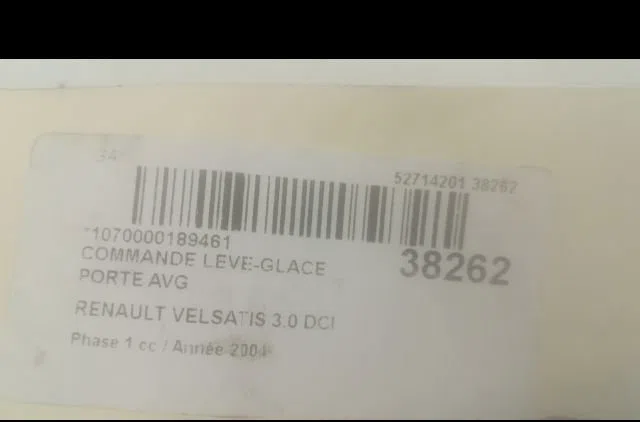 Commande lève-glace porte avant gauche Renault VEL SATIS (BJ0_) 3.0 dci (bj0j, bj0n) (2002-2006) occasion — photo 3