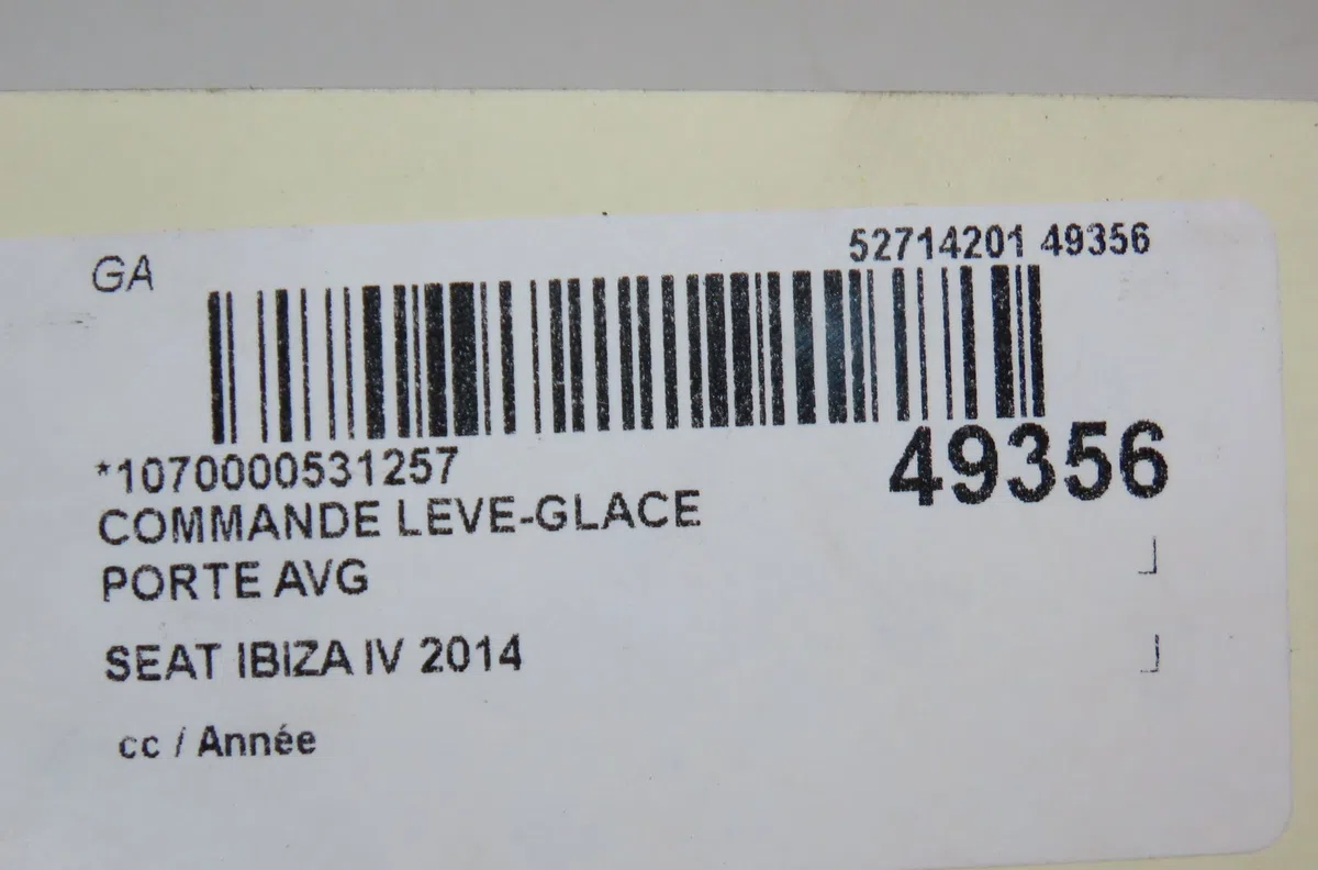 Commande lève-glace porte avant gauche Seat IBIZA IV (6J5, 6P1) 1.2 tsi (2010-2012) 5 portes occasion — photo 4