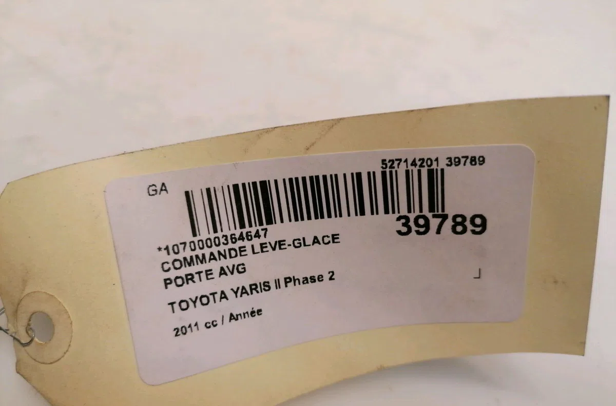Commande lève-glace porte avant gauche Toyota YARIS (_P9_) 1.33 vvt-i (nsp90_) (2008-2011) occasion — photo 4