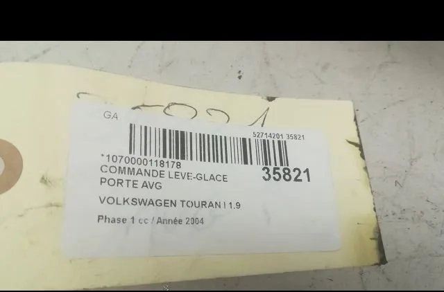 Commande lève-glace porte avant gauche Volkswagen TOURAN (1T1, 1T2) 1.9 tdi (2003-2004) occasion — photo 4
