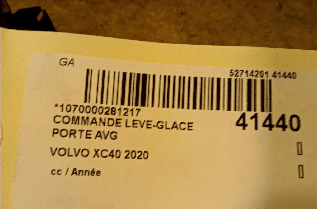 Commande lève-glace porte avant gauche Volvo XC40 (536) T3 (2020) occasion — photo 3