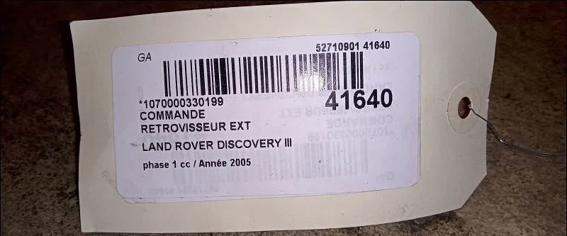 Commande rétroviseurs extérieures électriques Land rover DISCOVERY III (L319) 2.7 td 4x4 (2004-2009) occasion — photo 3