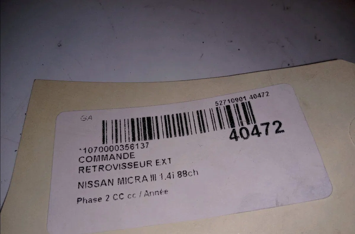 Commande rétroviseurs extérieures électriques Nissan MICRA CC III (K12) 1.4 16v (2005) occasion — photo 4