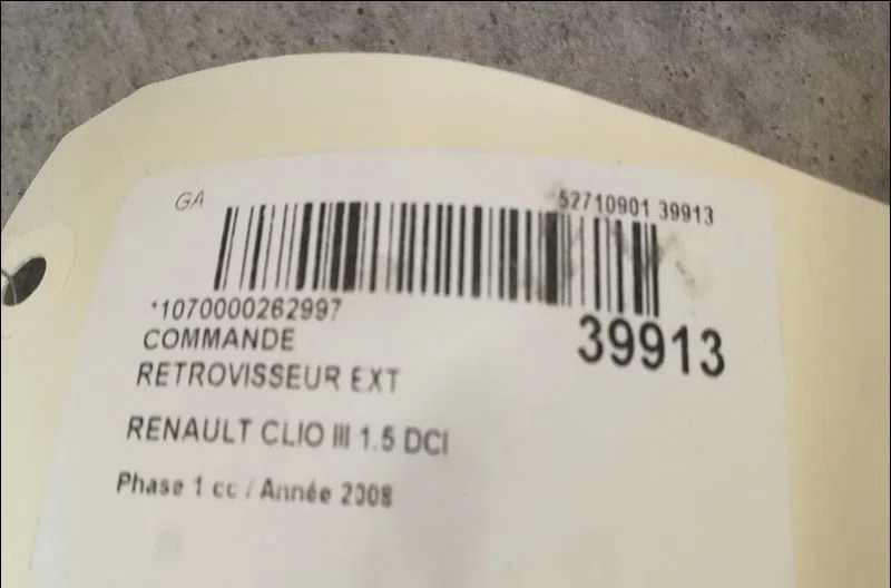 Commande rétroviseurs extérieures électriques Renault CLIO III (BR0-1, CR0-1) 1.5 dci (c-br0g, c-br1g) (2005-2012) 5 por