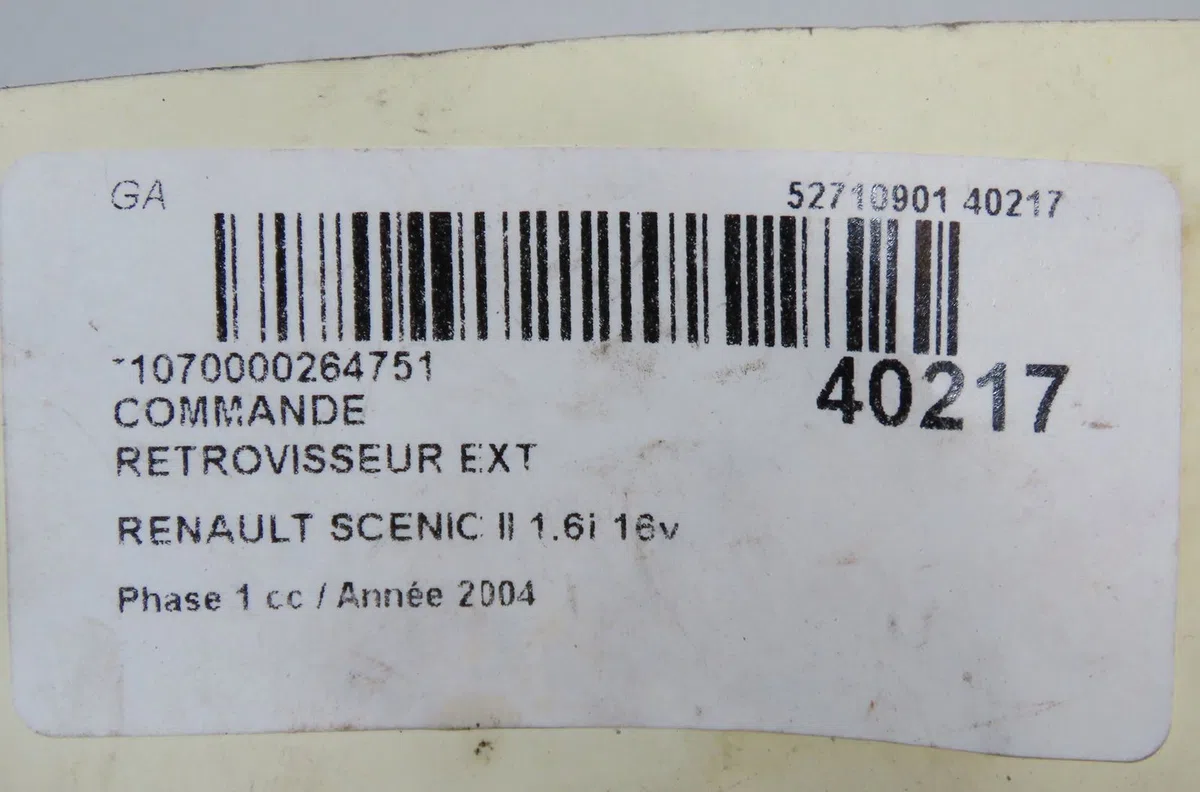 Commande rétroviseurs extérieures électriques Renault SCÉNIC II (JM0-1_) 2.0 (jm05, jm0u, jm1n, jm1u, jm2v) (2003-2009) occasion — photo 4