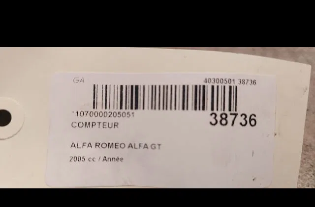 Compteur Alfa romeo GT (937_) 2.0 jts (937cxh1a, 937cxh11) (2003-2010) occasion — photo 3