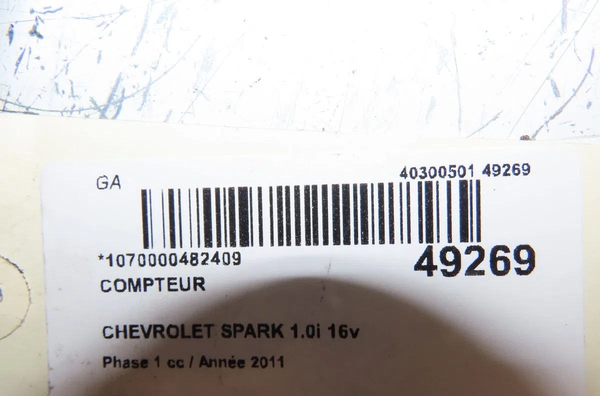 Compteur Chevrolet SPARK (M300) 1.0 (2010) 5 portes occasion — photo 4