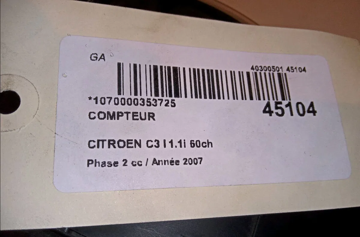 Compteur Citroen C3 I (FC_, FN_) 1.1 i (2002) 5 portes occasion — photo 4