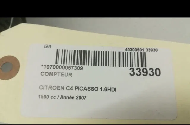 Compteur Citroen C4 GRAND PICASSO I (UA_) 1.6 hdi (2006-2011) 5 portes occasion — photo 4