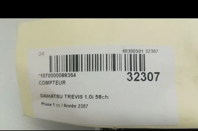 Compteur DAIHATSU TREVIS 2007 occasion — photo 4