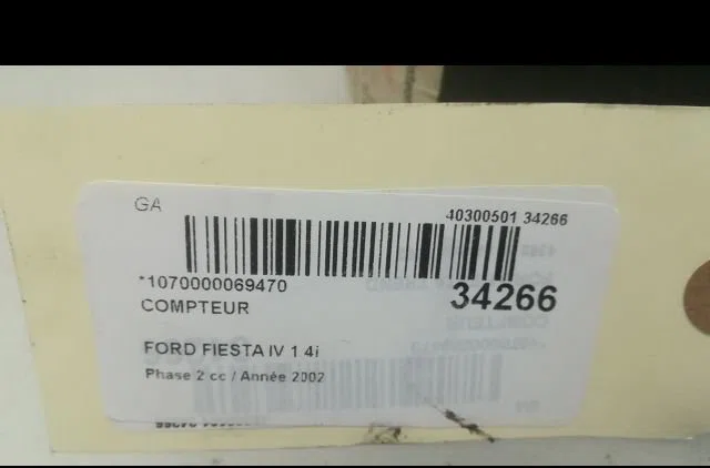Compteur Ford FIESTA V (JH_, JD_) 1.4 16v (2001-2008) 5 portes occasion — photo 4