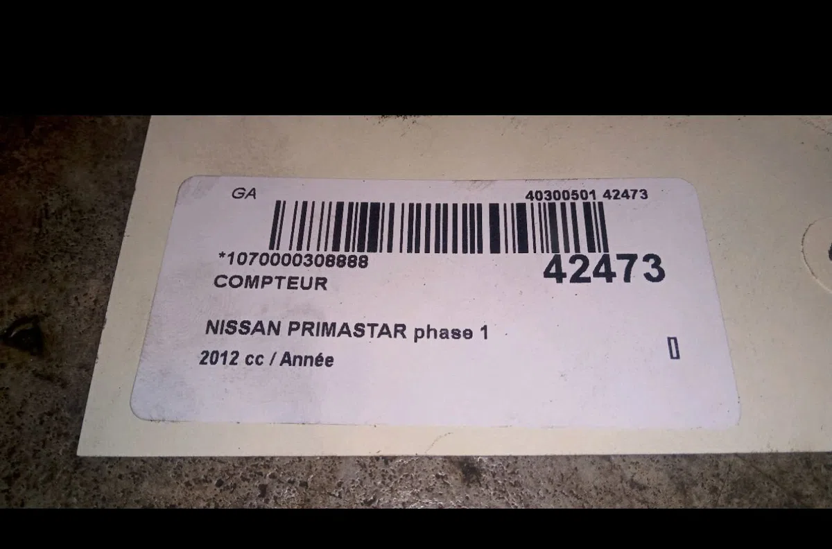 Compteur Nissan PRIMASTAR Autobus-Autocar (X83) Dci 120 (2006) occasion — photo 4