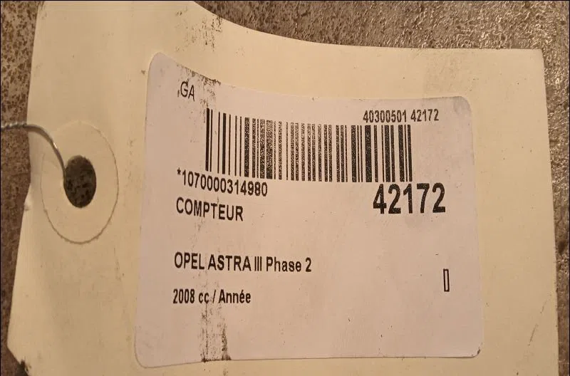 Compteur Opel ASTRA H (A04) 1.7 cdti (l48) (2004-2010) 5 portes occasion — photo 3