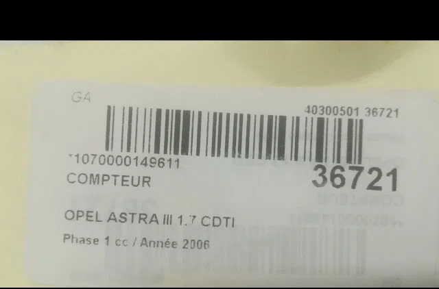 Compteur Opel ASTRA H GTC (A04) 1.7 cdti (l08) (2005-2010) occasion — photo 3