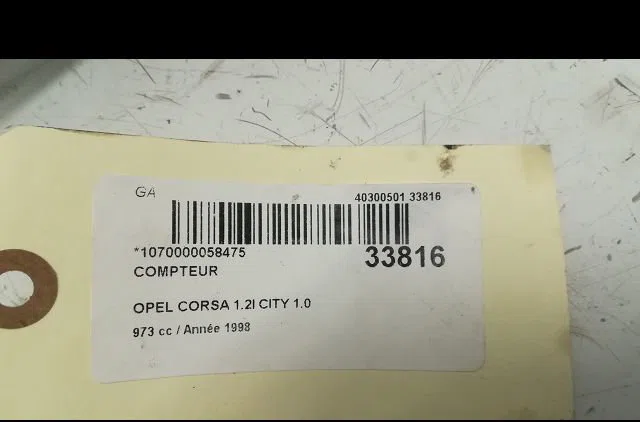 Compteur Opel CORSA B (S93) 1.0 i 12v (f08, f68, m68) (1996-2000) occasion — photo 4