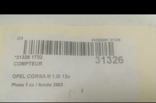 Compteur OPEL CORSA III 2003 occasion — photo 3
