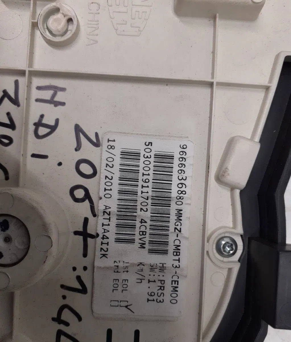 Compteur Peugeot 206 (2L_, 2M_) 1.4 hdi eco 70 (2009-2013) 5 portes occasion — photo 2