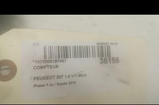 Compteur Peugeot 207-207 (WA_, WC_) 1.4 16v (2006-2013) 3 portes occasion — photo 3