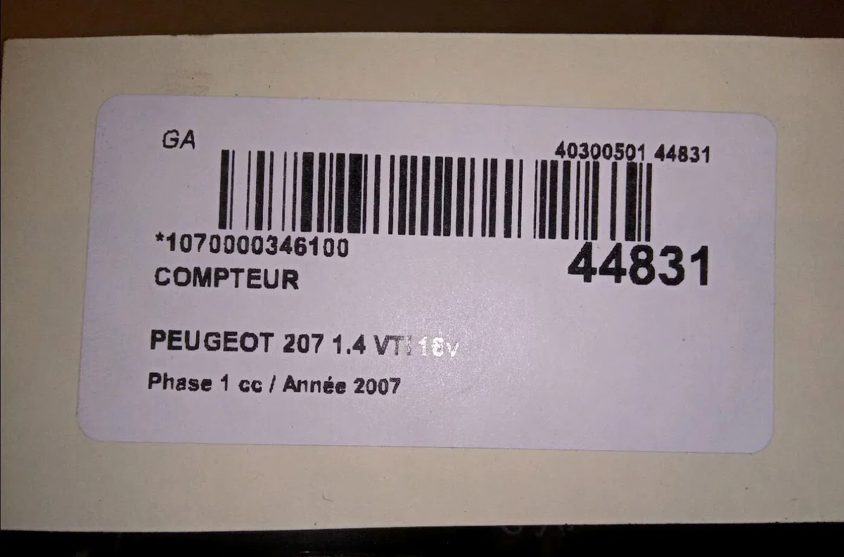 Compteur Peugeot 207-207 (WA_, WC_) 1.4 16v (2006-2013) 3 portes occasion — photo 4