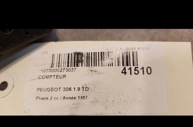 Compteur Peugeot 306 3-5 portes (7A, 7C, N3, N5) 1.9 dt (1993-2001) occasion — photo 3
