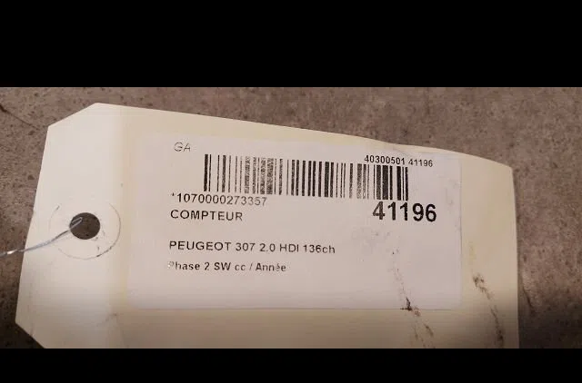 Compteur Peugeot 307 Break (3E) 2.0 hdi 135 (2004-2008) 5 portes occasion — photo 3