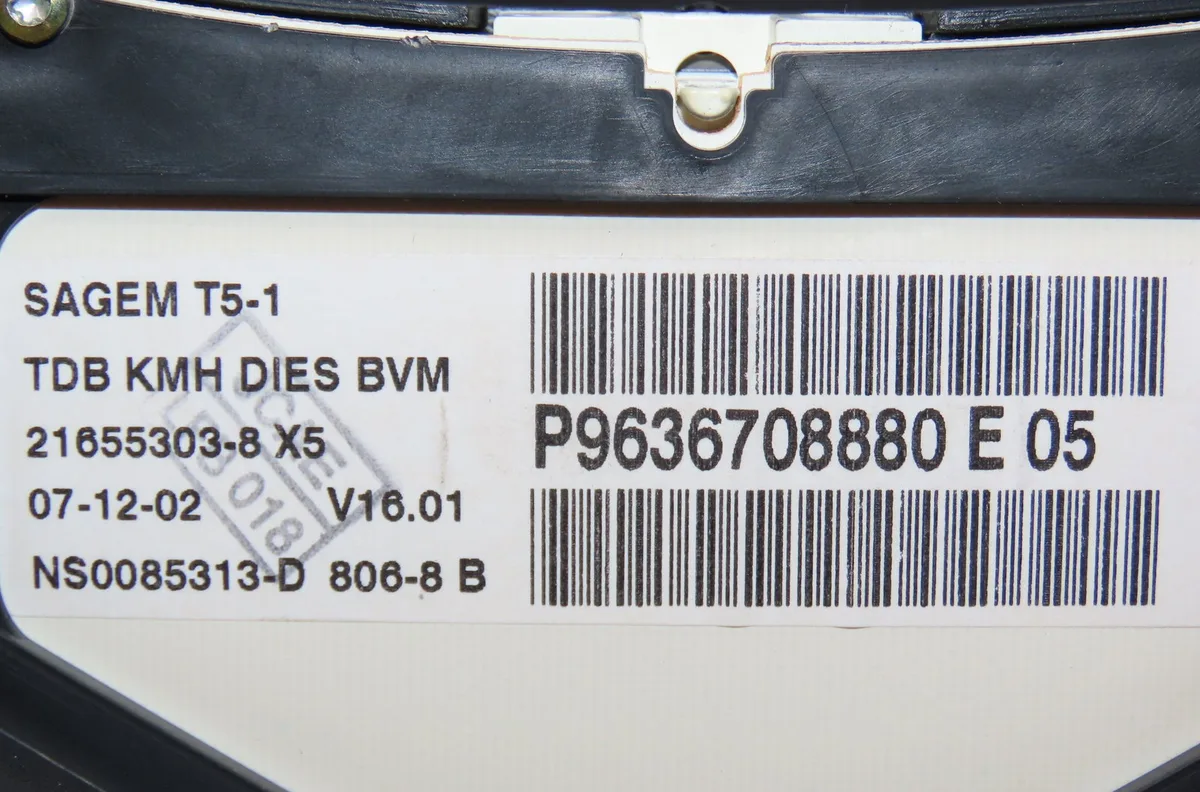 Compteur Peugeot 307 SW (3H) 2.0 hdi 110 (2002-2009) occasion — photo 4